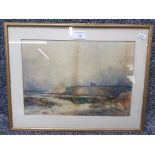 A watercolour by George Edward Horton (1859-1950) view of Tynemouth priory, signed, 23 x 33cm.