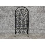 Cast metal 16 wine bottle holder, height 70cm