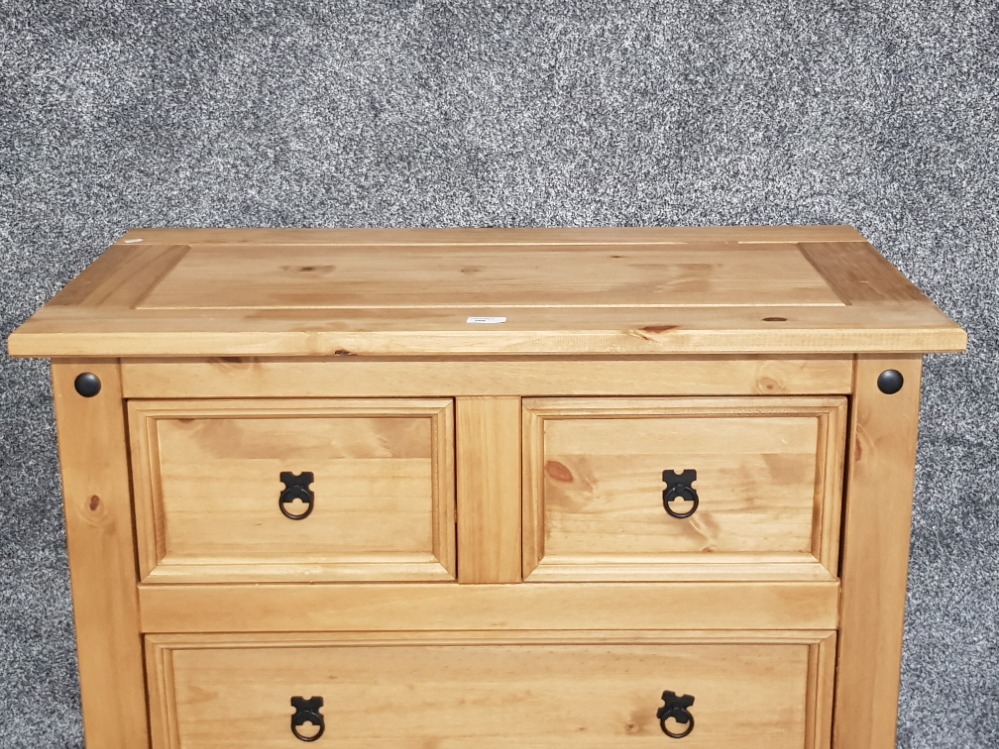 A Corona pine chest of five drawers 92 x 105 x 48.5cm. - Image 2 of 2