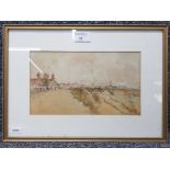 A watercolour by George Edward Horton (1859-1950) "Shields Harbour" signed and inscribed 14.5 x 24.