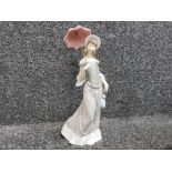 Lladro figure 5003 sunny day, (parasol damaged repaired)