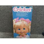 Vintage Boxed Cricket talking doll by Playmates, in original box