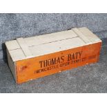 Vintage wooden Thomas Baty vegetable crate