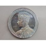 1969 investiture of the prince of wales silver proof medal, number 886 of 1000, in original case