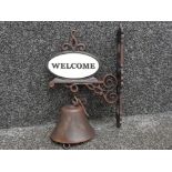 Cast metal outdoor Welcome bell