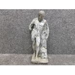 A composite stone figure of a classical male, 59cm high.