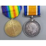 Medals WWI pair silver & victory medals awarded to G-67429, Pte R.P.Curson, the Queens Regiment,