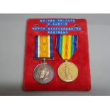 Medals WWI pair of silver medal and victory medal awarded to 201369 private W.Austin North