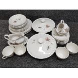 39 pieces of Royal Doulton Tumbling Leaves dinnerware