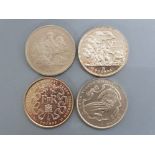 A total of 4 Gibraltar £5 coins dated 1994, 1995, 1996 & 1997