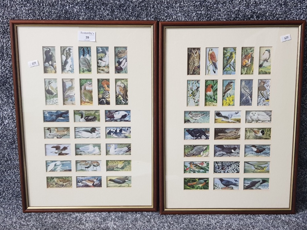 After C F Tunnicliffe "British Birds" Brooke Bond Tea Cards series 50, framed.