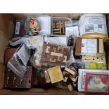 Box of vintage wooden puzzles