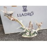 Large Lladro figure 1462 Flock of birds (Bandada de pajaros) with original box