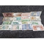 A total of 17 banknotes inc 10 British (Jersey, Isle of Man, Guernsey etc) also includes Hong Kong