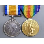 Medals WWI pair silver & victory medals awarded to 29464, Pte, J.A.Lunn, South Staff Regiment,