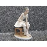 Large Nao by Lladro figure sitting ballerina
