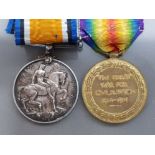 Medals WWI pair silver & victory medals awarded to 11264 Pte, W.Fowler, The Queens Regiment, both