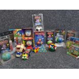 Box of novelty 3D puzzle balls majority new and still sealed in original packaging, includes 2