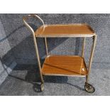 Gold and formica 1960s drinks trolley