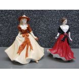 Two Royal Worcester figures "Sarah" and "Sian".