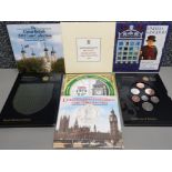 7 Royal Mint UK uncirculated coin sets includes 1982, 1983, 1986, 1994, 1999, 2008 emblems and