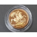UK gold 1980 proof sovereign, with original case