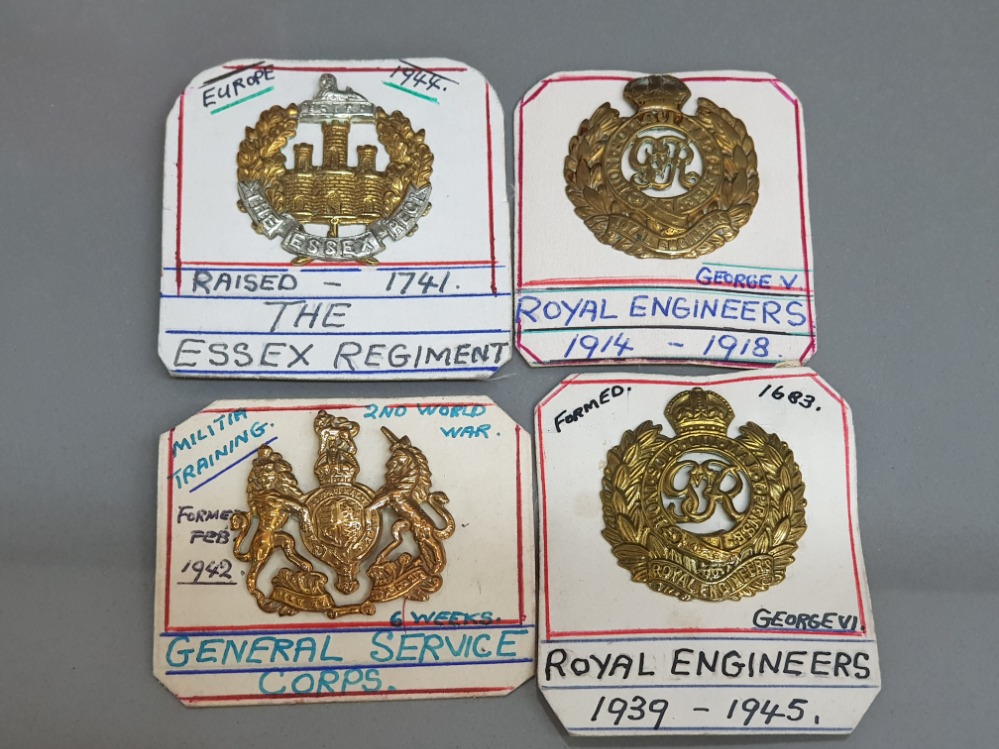 7 military badges including royal engineers, general service corps, the royal fusiliers 1st - Image 2 of 3