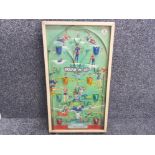 Vintage electric Poosh-M-up super bagatelle game, in glass display case with 11 game balls