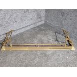 Vintage brass expanding fire fender/curb