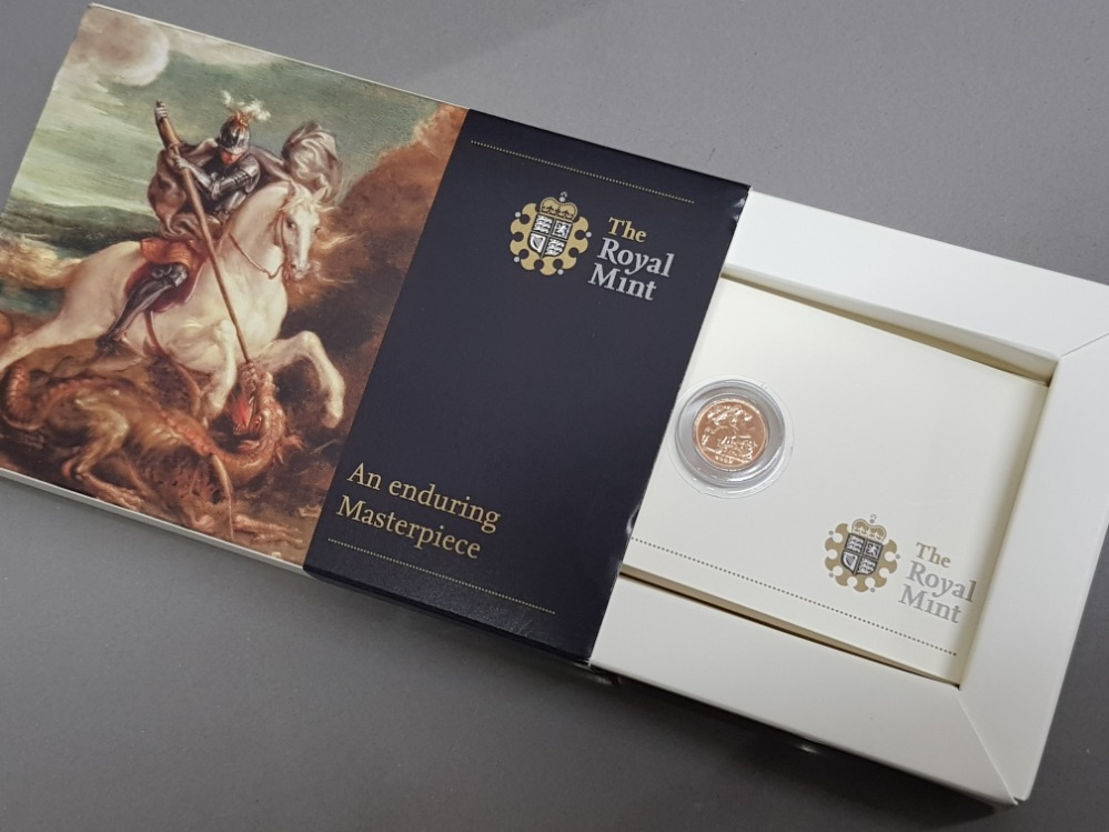 Uk gold 2009 quarter sovereign, brilliant condition uncirculated in original packaging - Image 3 of 3