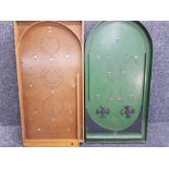 2 vintage wooden bagatelle game boards, 1 by Chad Valley