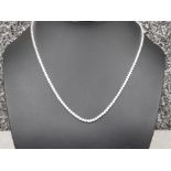 Ladies silver Tennis necklace comprising of CZs