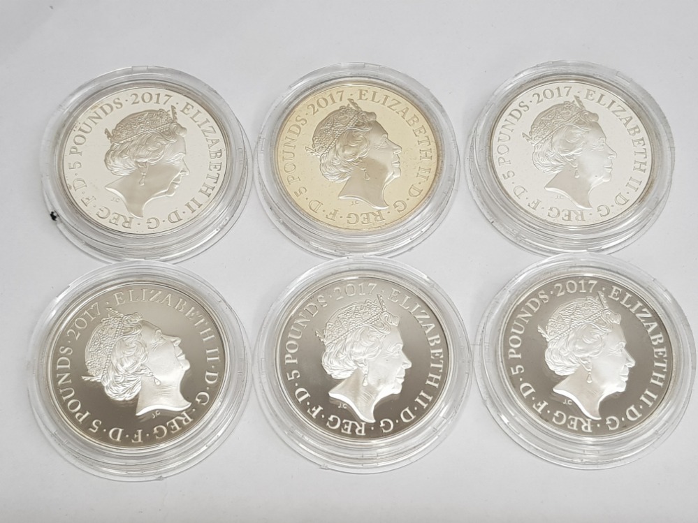 Royal Mint the 100th anniversary of the first world war silver proof six coin £5 set, with - Image 3 of 3