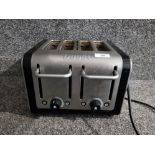 A Dualit four slice toaster.