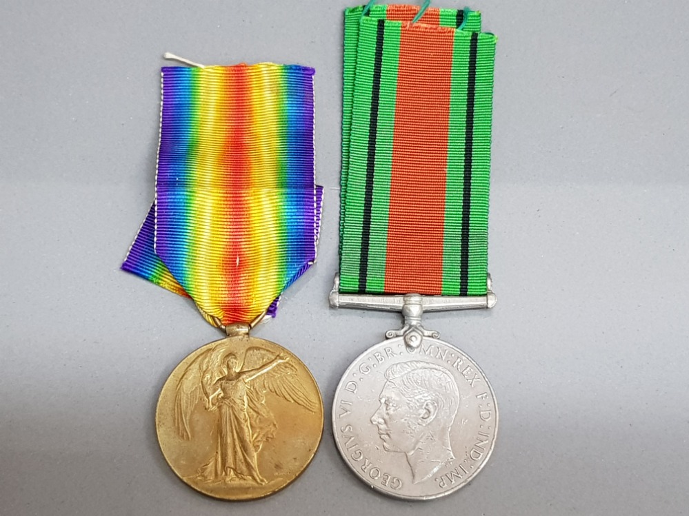 2 medals includes the WWI the great war for civilisation medal 1914-1919 & the defence medal 1939-