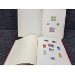 USA stamp collection ranging from 1890-1980s, many mint blocks, in two albums.