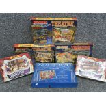 6 vintage jigsaws all with original boxes including jigsaws from the theatre, coronation puzzles
