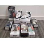 Pair of Brand New Zipz trainers size UK 10, comes with 6 brand new zips trainer covers all different