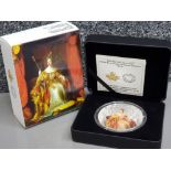 Royal Canadian mint 50 Dollars 99.99% pure silver coin, celebrating the 200th anniversary of Queen