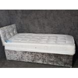 3ft divan base & mattress with matching headboard