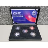 The official Icc cricket world cup 2019 silver proof 50p set, isle of Man uncirculated, with