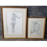 Two limited prints after Tom G****, female nude studies no 30/500 and 25/500, largest measures 47