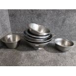 Stainless steel sieves and mixing bowls. 9