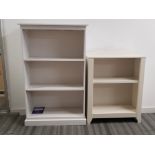 Modern white contemporary 3 tier bookshelves plus 1 other