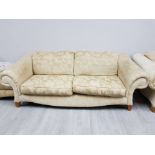 A Bench Craft four piece sitting room suite comprising three seater, two seater, armchair and