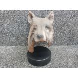 Large limited edition wolf bust statue "spirit dog" by Rick Cain, dated 1997, no 1735/2000, height