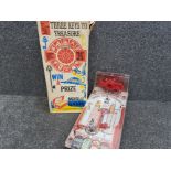 A vintage Magic Marxie toy bagatelle game, win a prize, complete with prizes & game balls, with