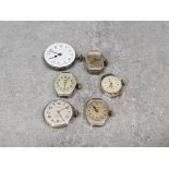 6 lds mechanical watch movements including jw benson snd vertex revue