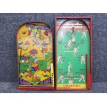 2 vintage novelty pinball bagatelle games includes Happi Time 5 games in 1 and Cricketelle by Chad