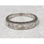 Ladies 18ct white gold diamond half eternity ring, comprising of 7 diamonds approximately .90ct,